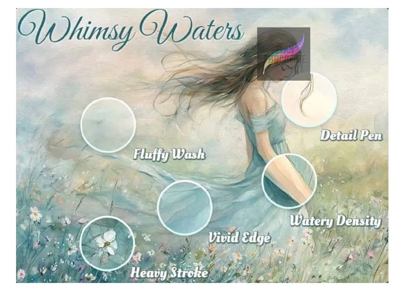 Free Whimsy Waters for Procreate - free Procreate brush pack