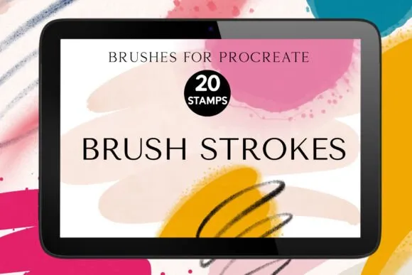 Procreate Stamps - Paint Brush Strokes - free Procreate brush pack