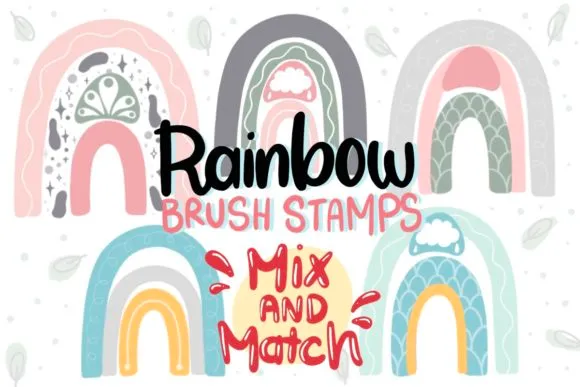 Procreate Brush, Rainbow Brushes Stamp - free Procreate brush pack