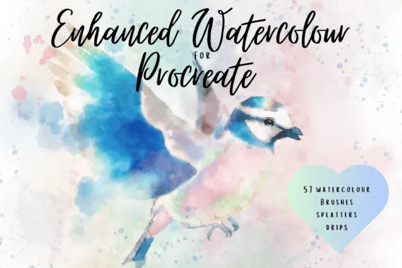 Enhanced Watercolour Brushes Procreate - free Procreate brush pack