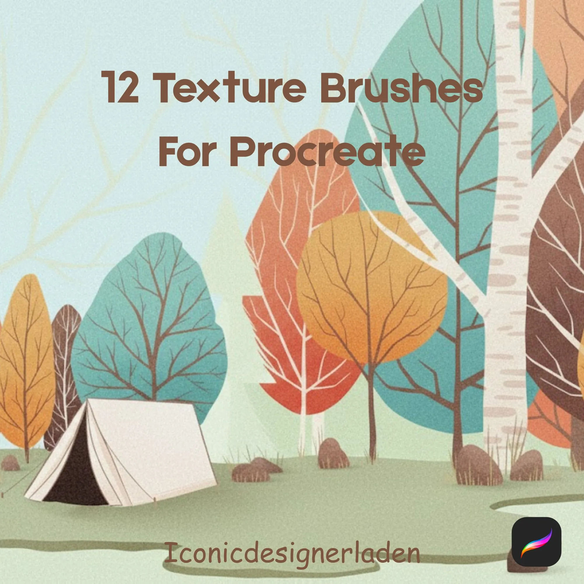 12 Texture Brushes for Procreate - free Procreate brush pack