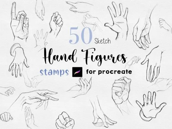Hand Stamps Brushes - free Procreate brush pack
