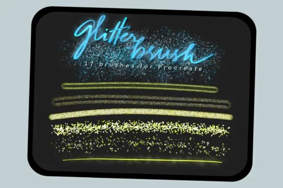 Procreate Brush - Glitter Brushes - free Procreate brush pack
