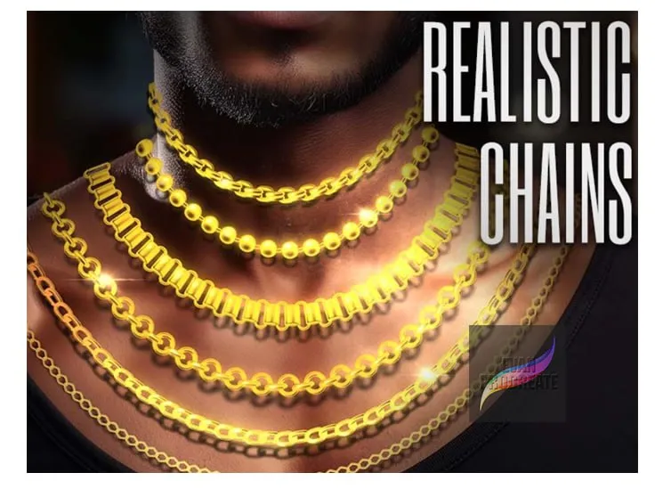 Realistic Chains for Procreate - free Procreate brush pack