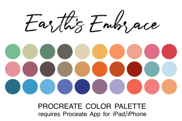 Earths Embrace Color Palette - free Procreate brush pack