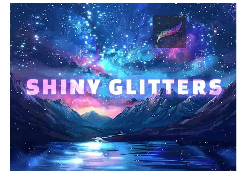 Shiny Glitters for Procreate - free Procreate brush pack