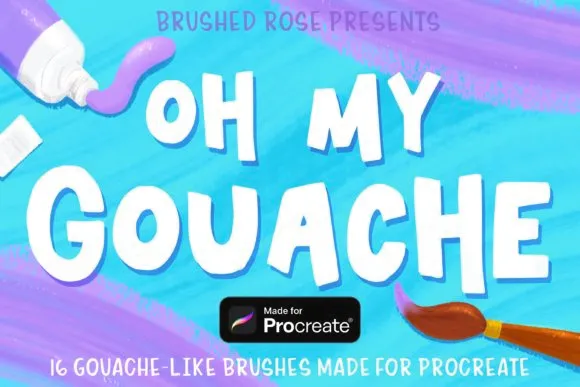 Procreate Brush pack | Gouache brushes - free Procreate brush pack