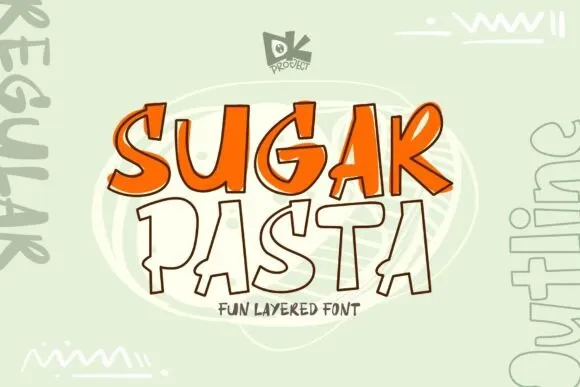 Sugar Pasta Font - free Procreate brush pack