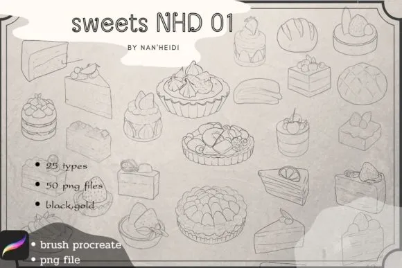 Procreate Brushes Cake - free Procreate brush pack