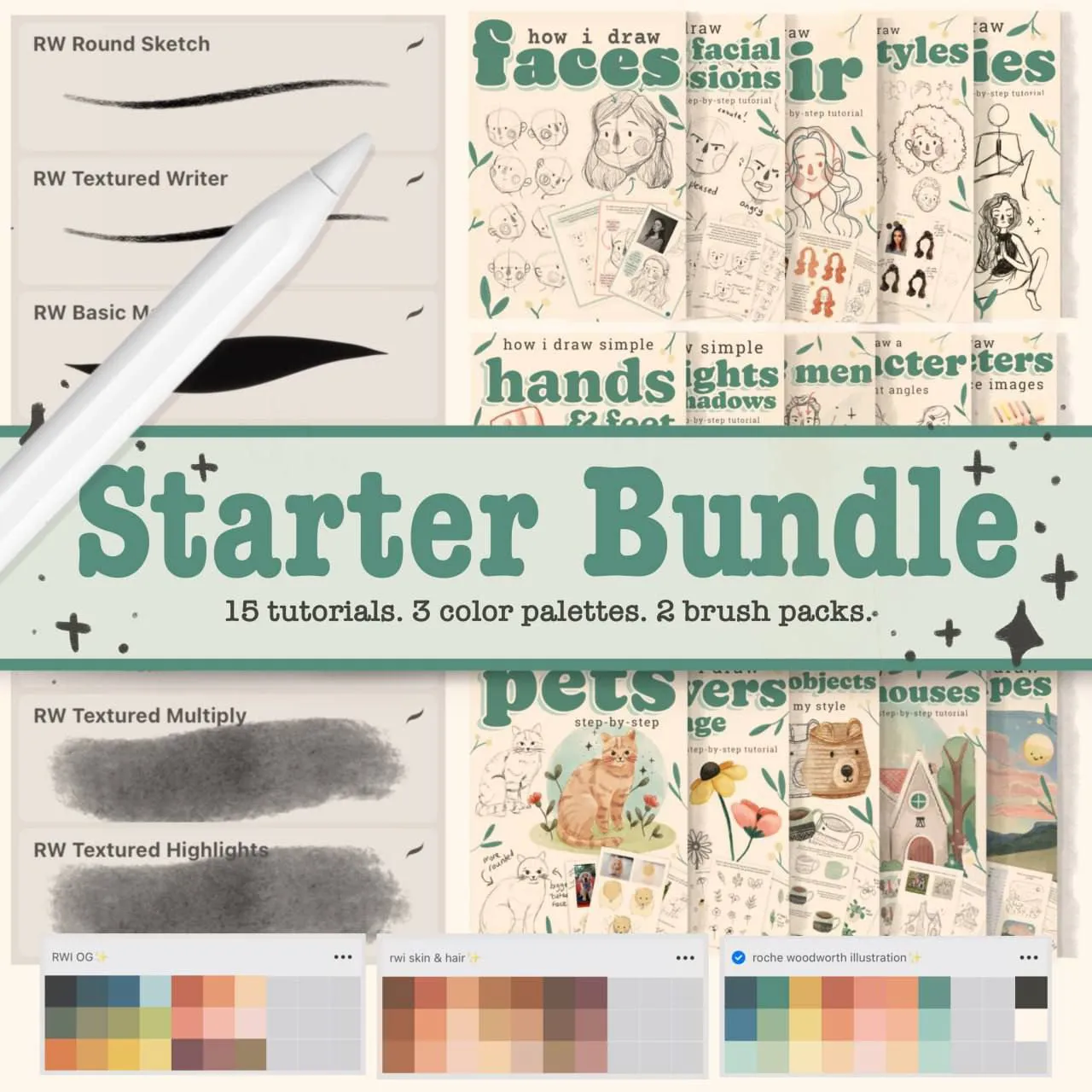 Free Starter Bundle for Procreate - free Procreate brush pack