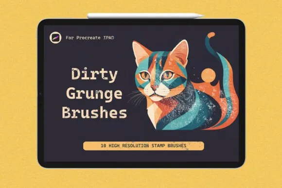 Grunge Brush Set for Procreate - free Procreate brush pack