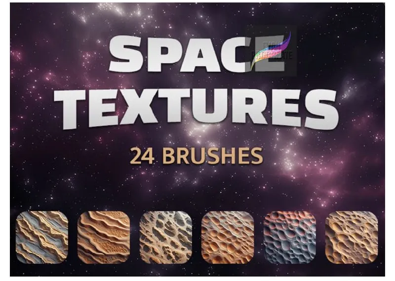 Free Space Textures for Procreate - free Procreate brush pack