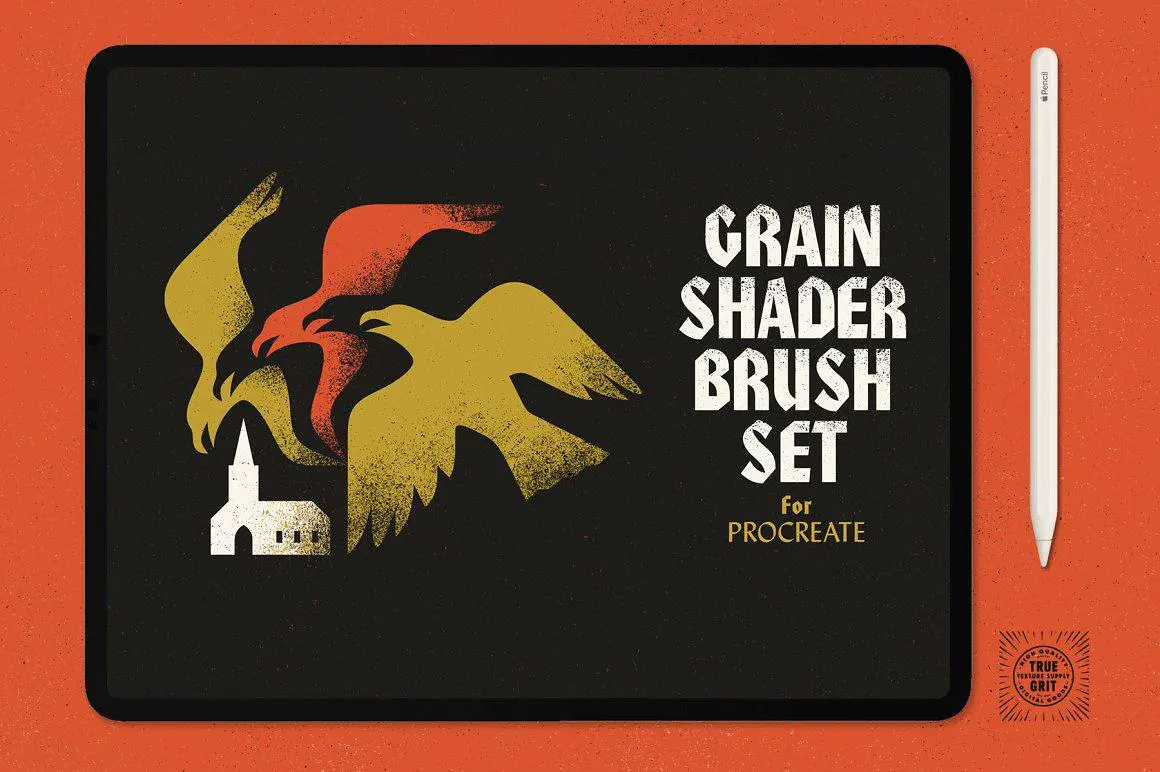 Grain Shader Brushes Procreate - free Procreate brush pack