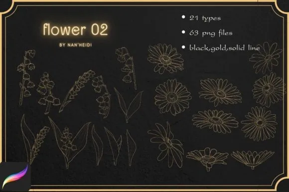 Flower Procreate Brushes - free Procreate brush pack