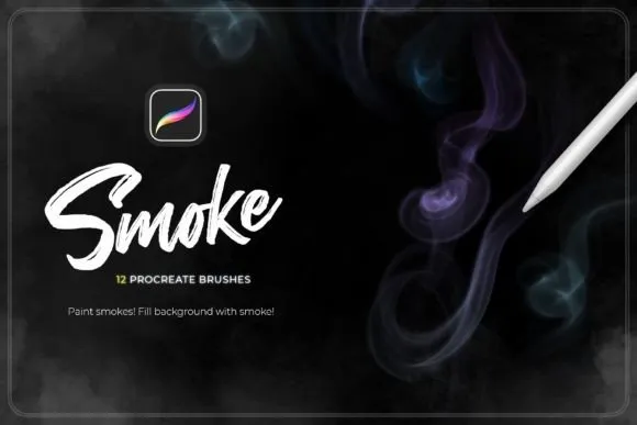 Smoke Procreate Brushes - free Procreate brush pack