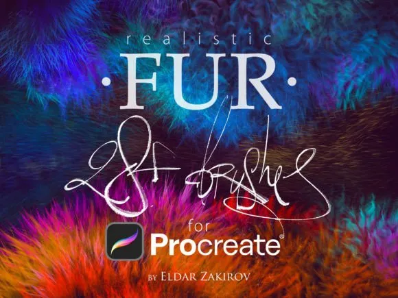 Realistic FUR Brushes for Procreate - free Procreate brush pack