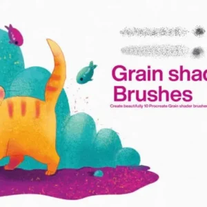 10 Grain Shader Brushes Procreate