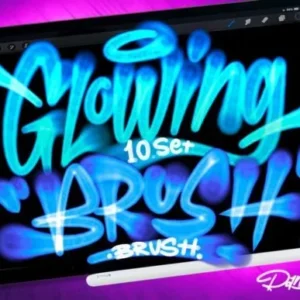 Free Glowing Light Brush for Procreate