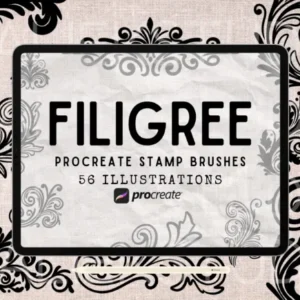 Filigree Procreate Stamp Brush