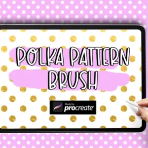 Polka Pattern Brush Procreate Brush