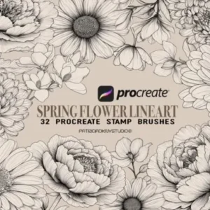 Procreate Flower Stamp Brushes