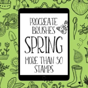 Spring Garden Brush Procreate Stamps