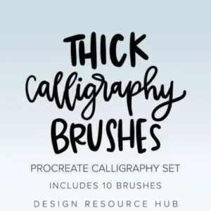 Thick Calligraphy Procreate Brushes