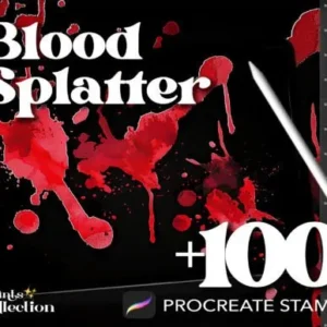 Procreate Blood Splatter Stamps