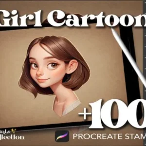 Head Girl Cartoon Stamps