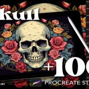 100 Skull Stamps for Procreate