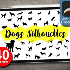 Dogs Silhouettes brushes