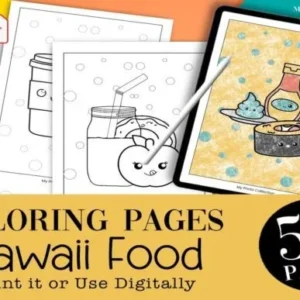 50 Kawaii Food Coloring Pages