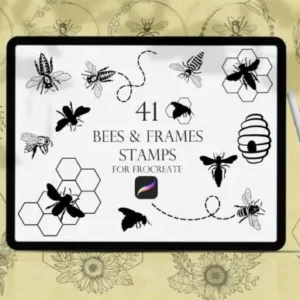 Bees Procreate Stamps