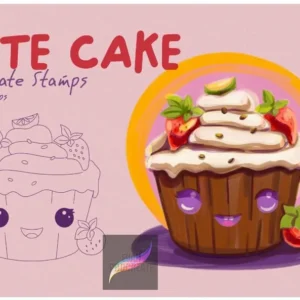 Cute Cake Set for Procreate