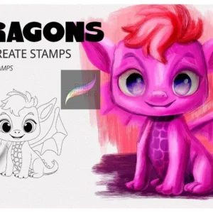 Dragons Set for Procreate