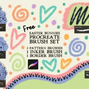 Free Easter Bunny Procreate Brush Set