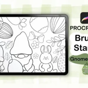 Gnome Easter Brush Stamp