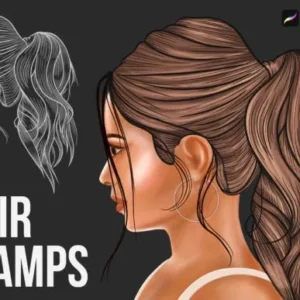Hairstyle Stamp Brushes (Procreate)