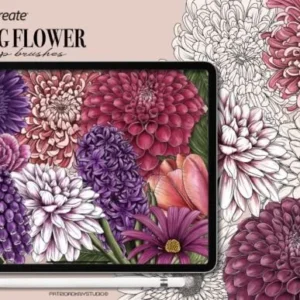 Procreate Flower Stamp Brushes