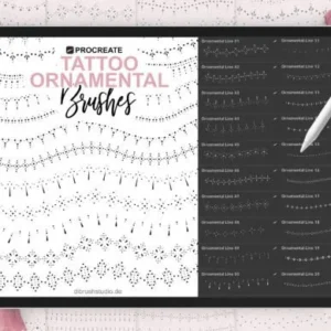 Ornamental Tattoo Brushes