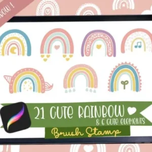 Rainbow Brush Stamp Procreate