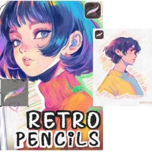 Retro Pencil Set for Procreate