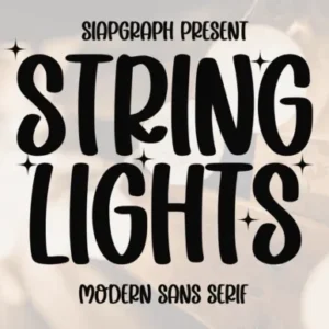 String Lights Font