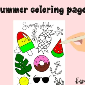 Summer Aloha Coloring Pages