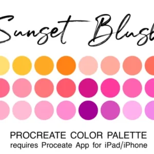 Sunset Blush Procreate Color Palette