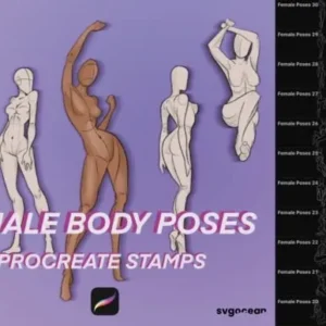 Female Pose Procreate Brushes
