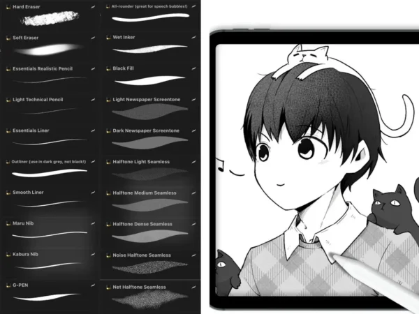 90 Manga Brushes For Procreate - Image 2