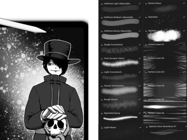 90 Manga Brushes For Procreate - Image 3
