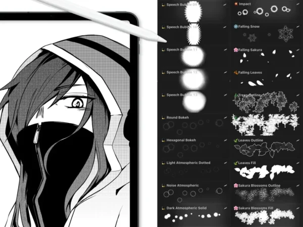 90 Manga Brushes For Procreate - Image 5