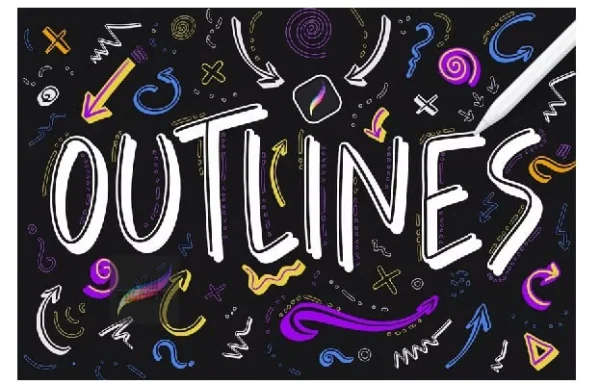 Outlines Brushes for Procreate
